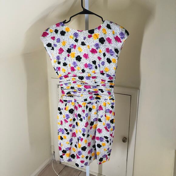Morton Myles for the Warrens Vintage EUC White Polka Dot Floral Dress 6 - Picture 1 of 5